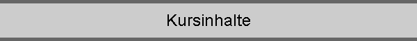 Kursinhalte