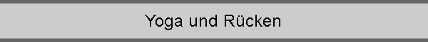 Yoga und Rcken